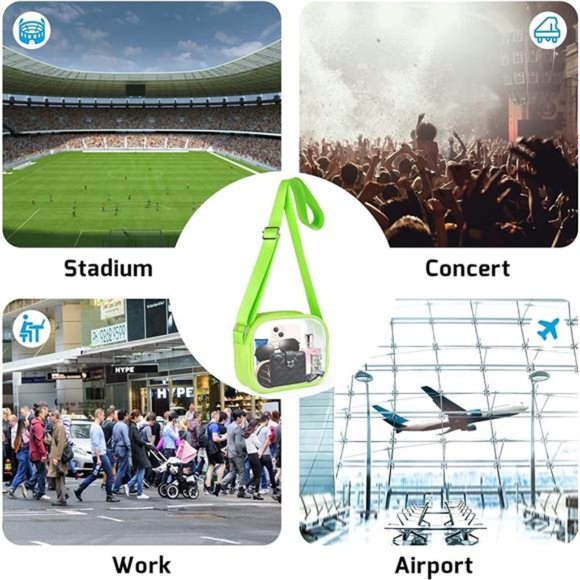 Clear Crossbody Stadium Approved Purse Bag for Concerts Sports Events Festivals - Picture 5 of 6